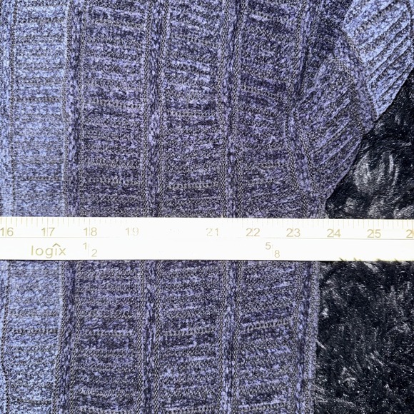 Lorenzo Sweater Mens XL Blue Gray V Neck Wool Blend Colorblock Knit Casual Warm - Picture 5 of 7